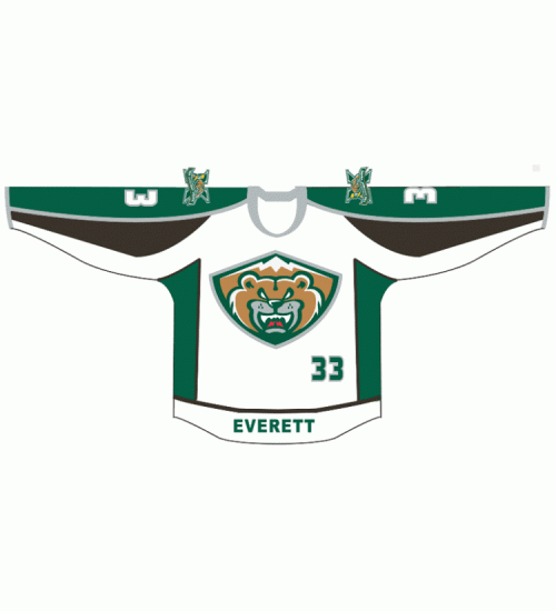 Custom WHL Everett Silvertips 2012 13 Home Hockey Jersey White